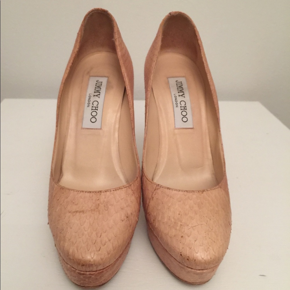 Authentic Jimmy Choo Cosmic Snakeskin Pumps